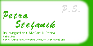 petra stefanik business card